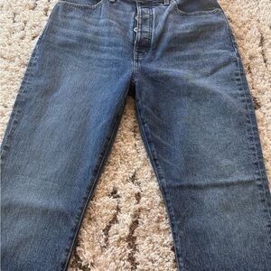 Madewell Blue Relaxed Jeans with Worn-In Look